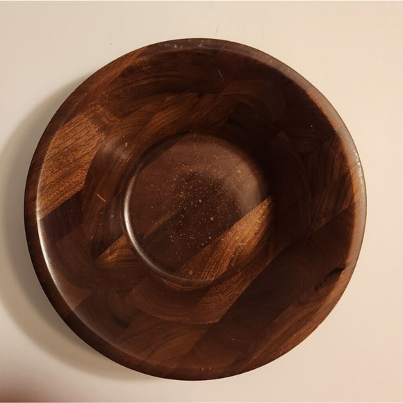 Wooden Bowls for Cereal Soup Fruit Salad Ice Cream & Dessert Vintage Set of 4 - Picture 5 of 10